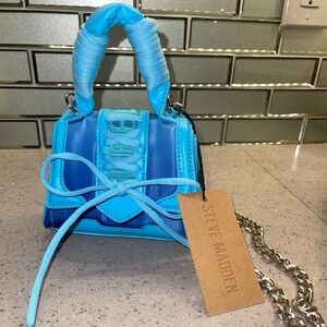 Steve Madden Bdoraa TURQUOISE Flap Top Handle Bag